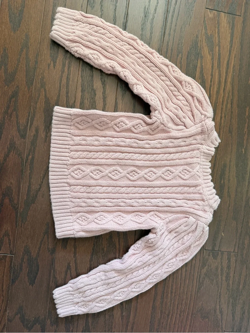 Loveshackfancy Gap kids Girls Pink Cable Knit Sweater & Lace Tiered Skirt Set S